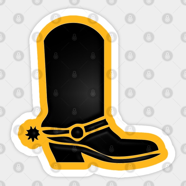 Western Era - Cowboy Boots 1 Sticker by The Black Panther
